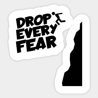 Cliff jumping drop every fear Sticker